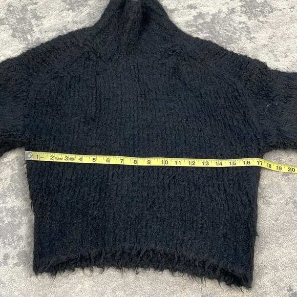 New Rag & Bone Dillion Boucle Knit Turtleneck Sweater Black Alpaca Blend Sz S - Picture 9 of 15
